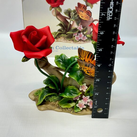 Classic Treasures Porcelain Collectable‎ Red Roses With Watering Can Ornament - Picture 6 of 16